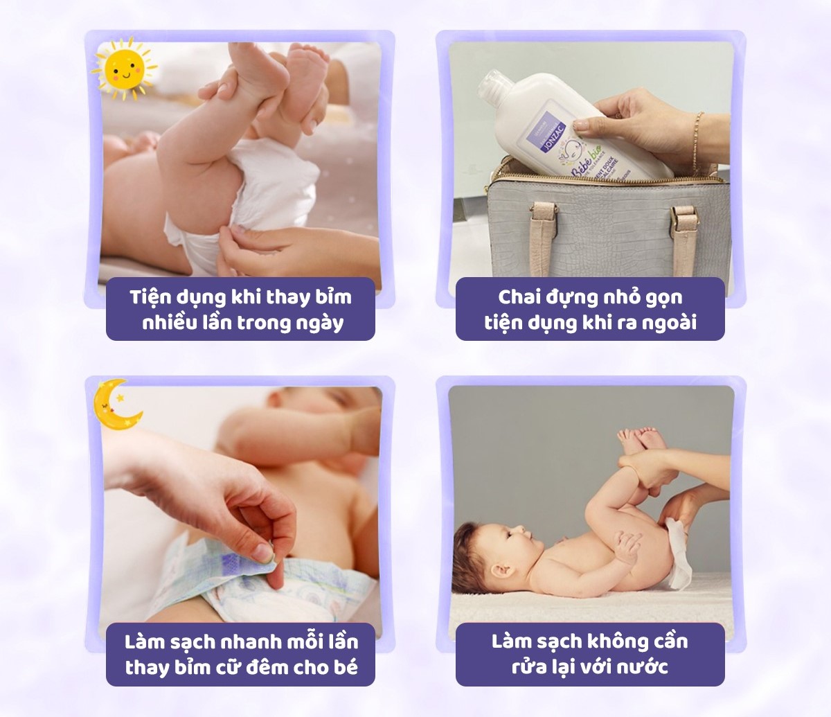 Mô tả Dung dịch vệ sinh chống hăm tã hữu cơ JONZAC - Giữ ẩm làm mềm nuôi dưỡng làn da bé (500Ml-1L) - 4