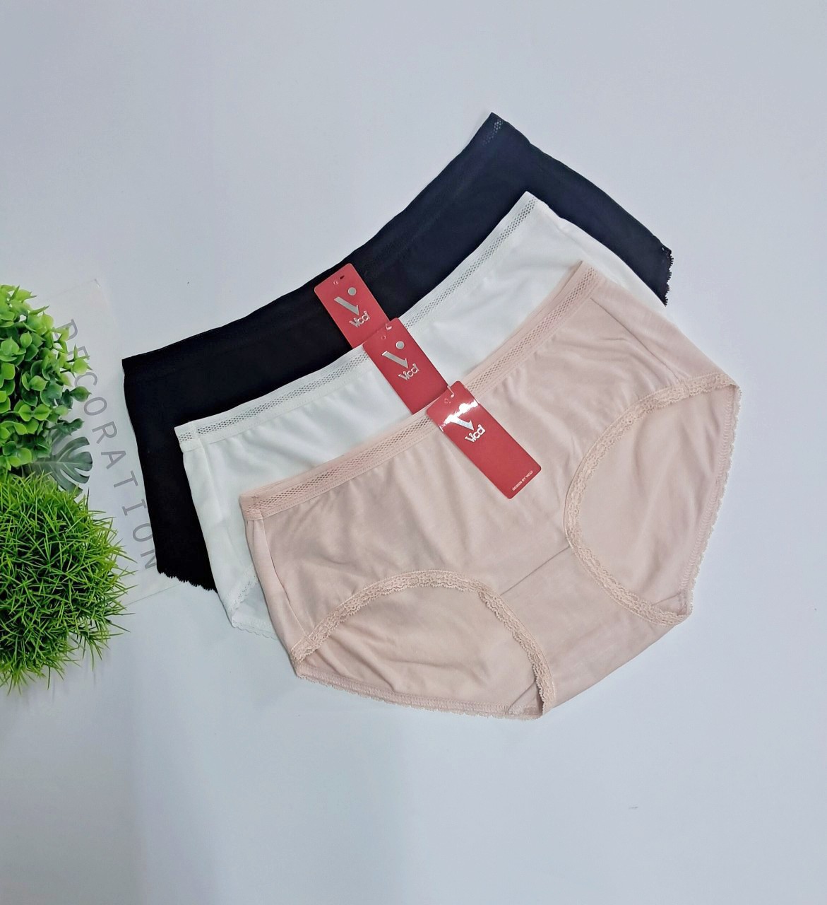 Mô tả Set quần lót nữ cotton lụa Vicci 109 mềm mại, êm ái, thấm hút mồ hôi, kháng khuẩn khử mùi - 5