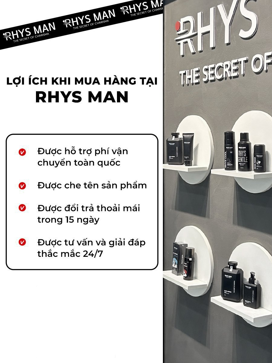 Mô tả Combo Sữa tắm gội nam 3in1 350ml & Sữa rửa mặt nam 100ml & Dung dịch vệ sinh 120ml & Nước hoa nam 10ml RHYS MAN - 7
