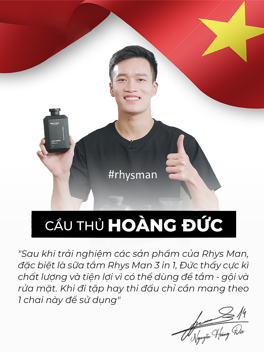 Mô tả Sữa tắm gội nam 3in1 RHYS MAN hương nước hoa Rhys Legend 350ml - 1