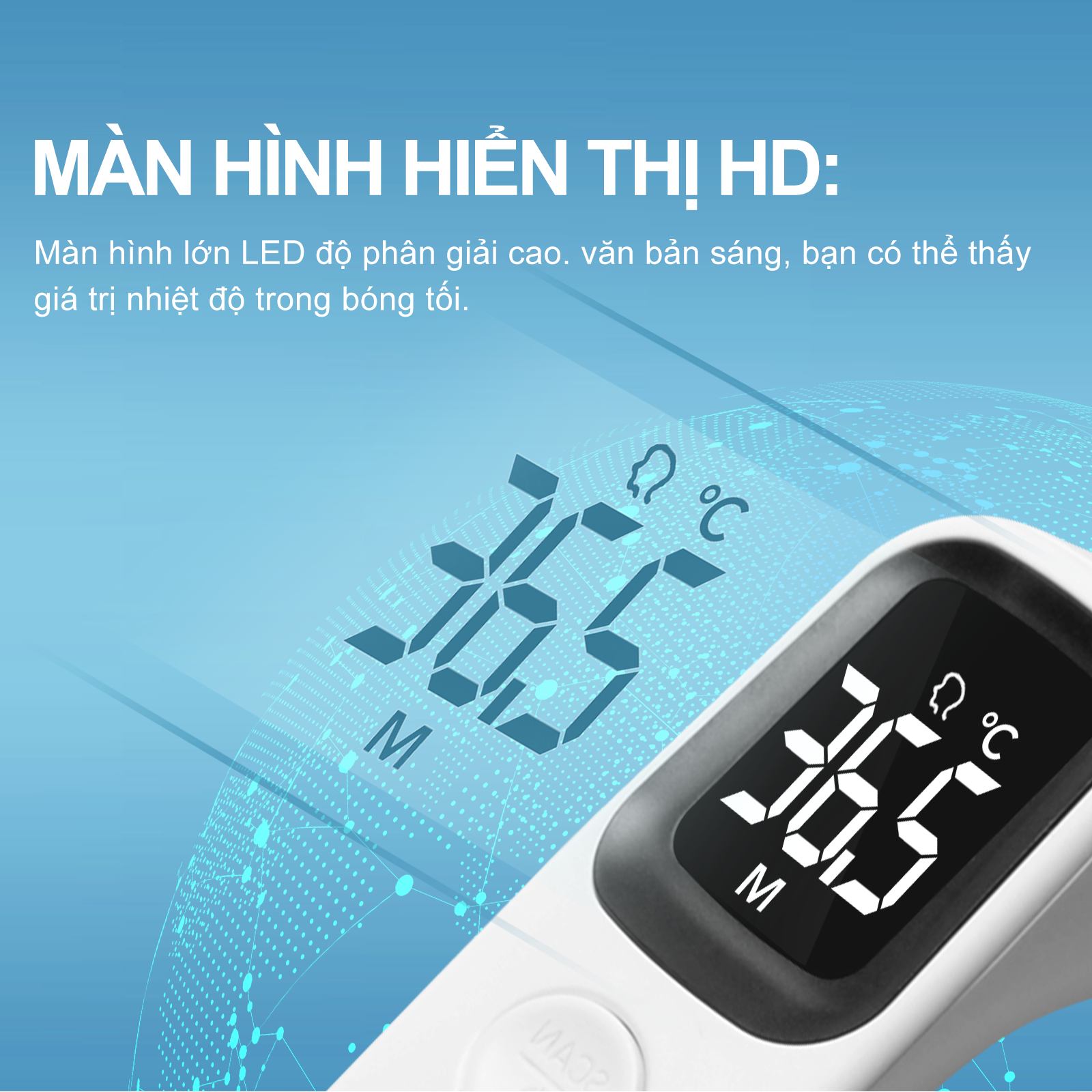 Mô tả Nhiệt Kế Hồng Ngoại Đo Trán Sinocare AER-R1D1 - 4