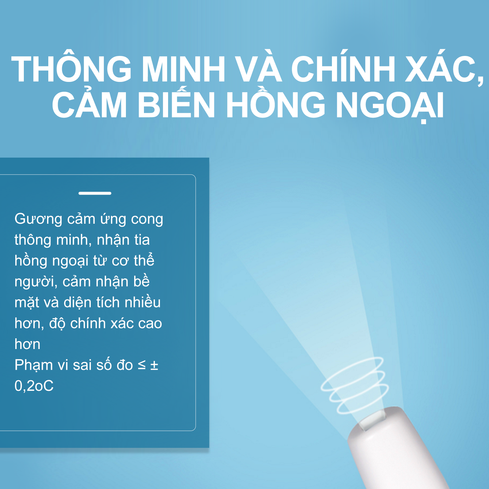 Mô tả Nhiệt Kế Hồng Ngoại Đo Trán Sinocare AER-R1D1 - 2