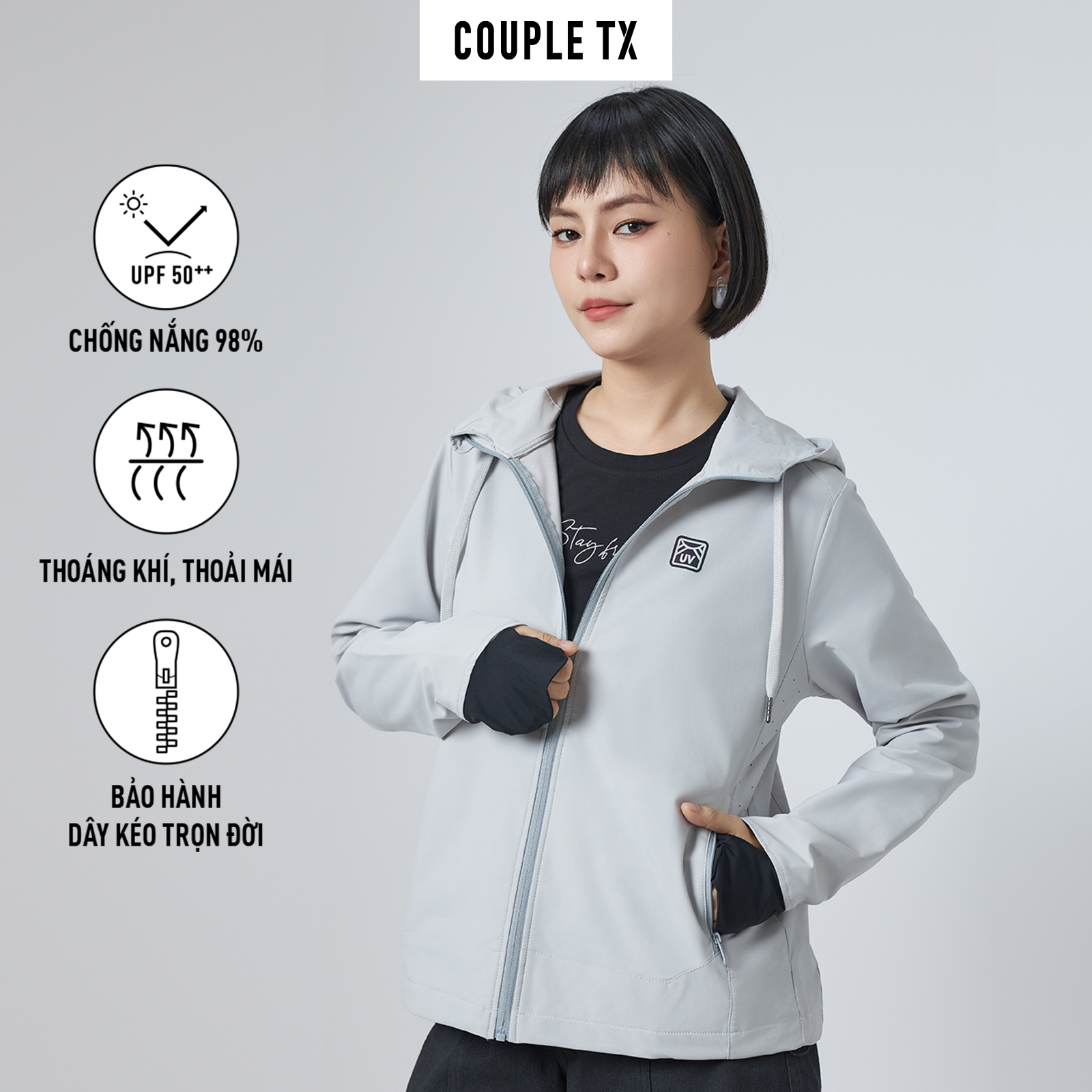 Mô tả Áo Khoác Dù UV Nữ Chống Nắng Pro Windbreaker WOK 2058 - 3