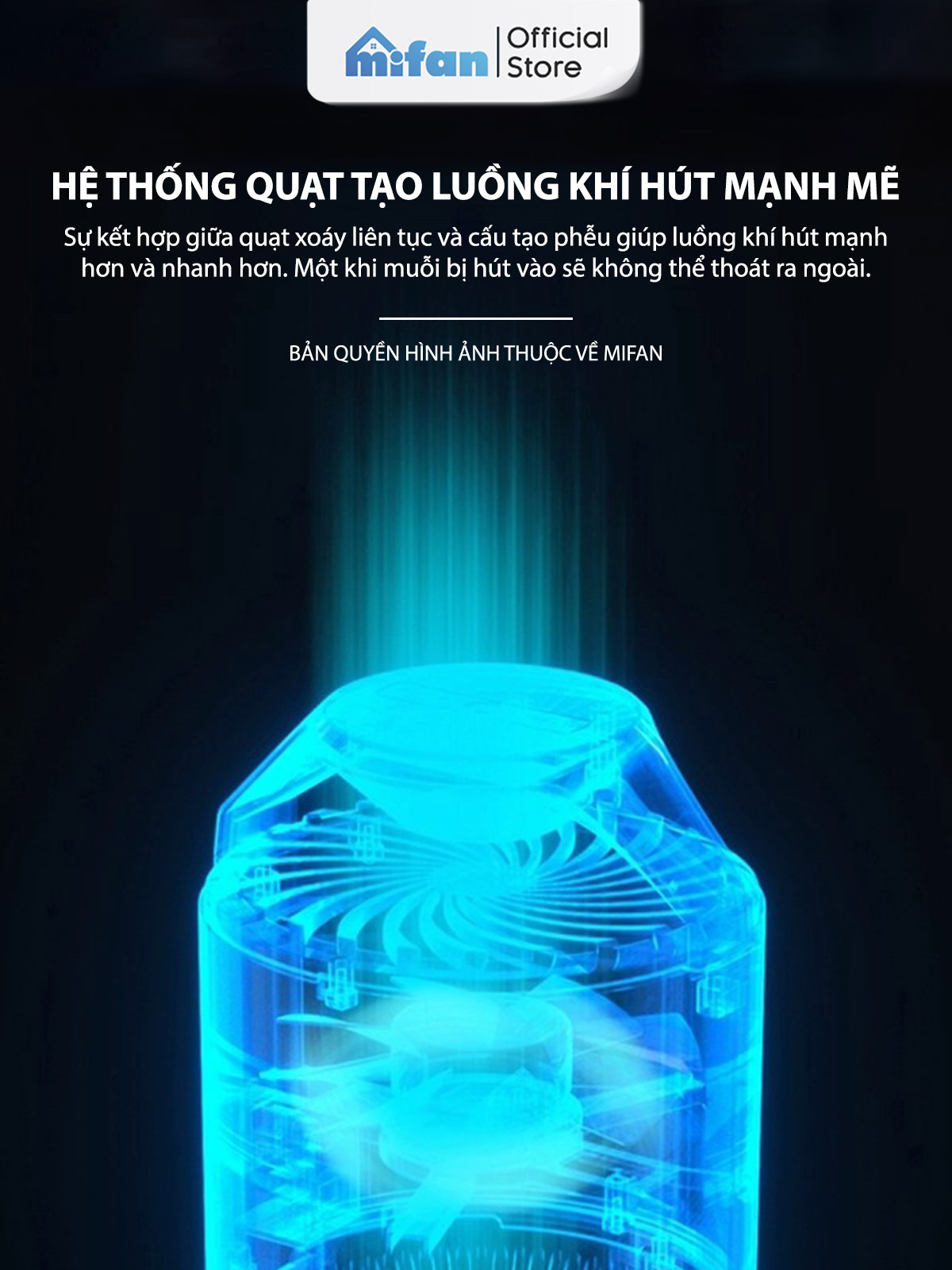 Đèn bắt muỗi MIFAN - cổng Type-C