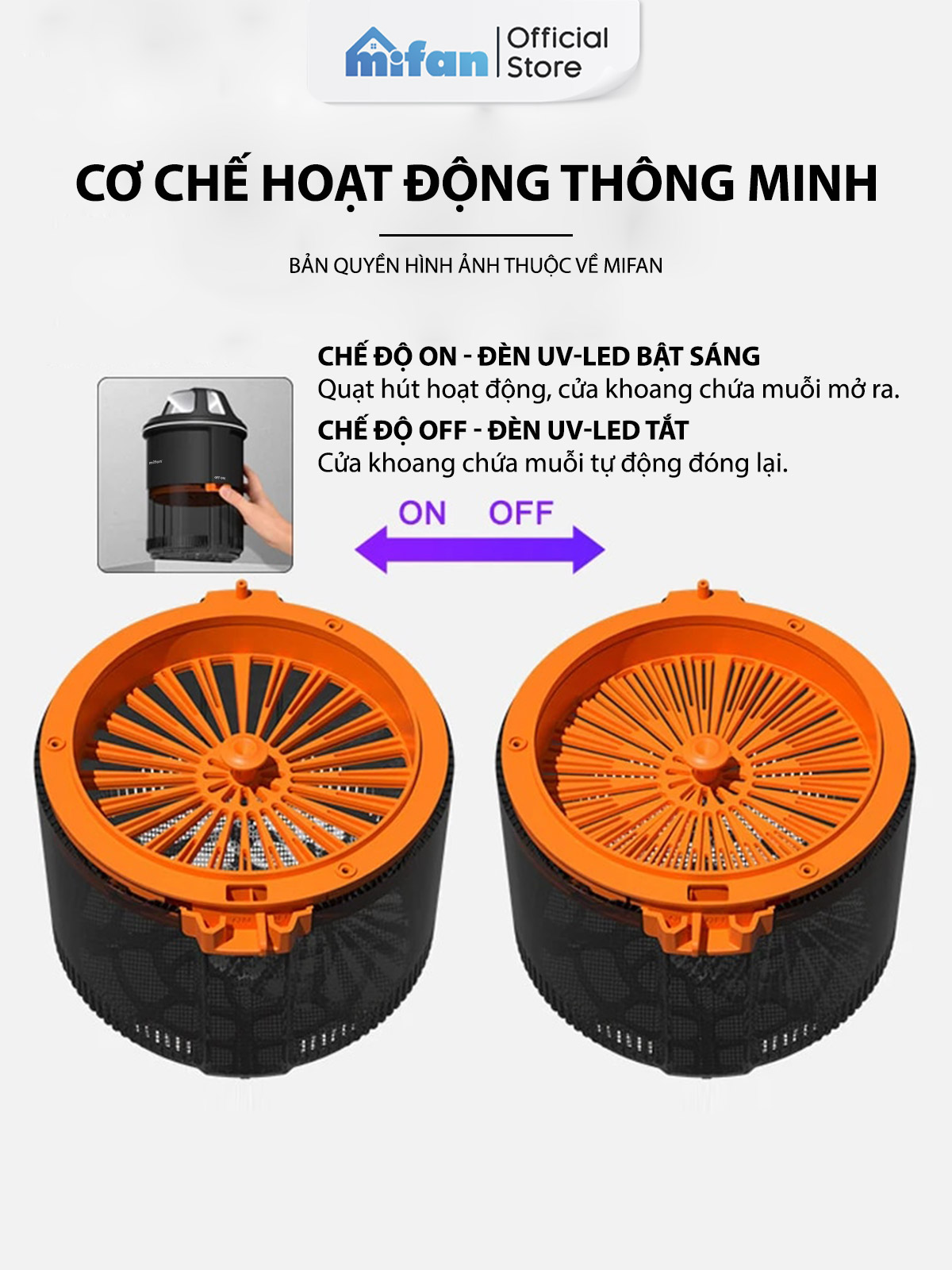 Đèn bắt muỗi MIFAN - thiết kế