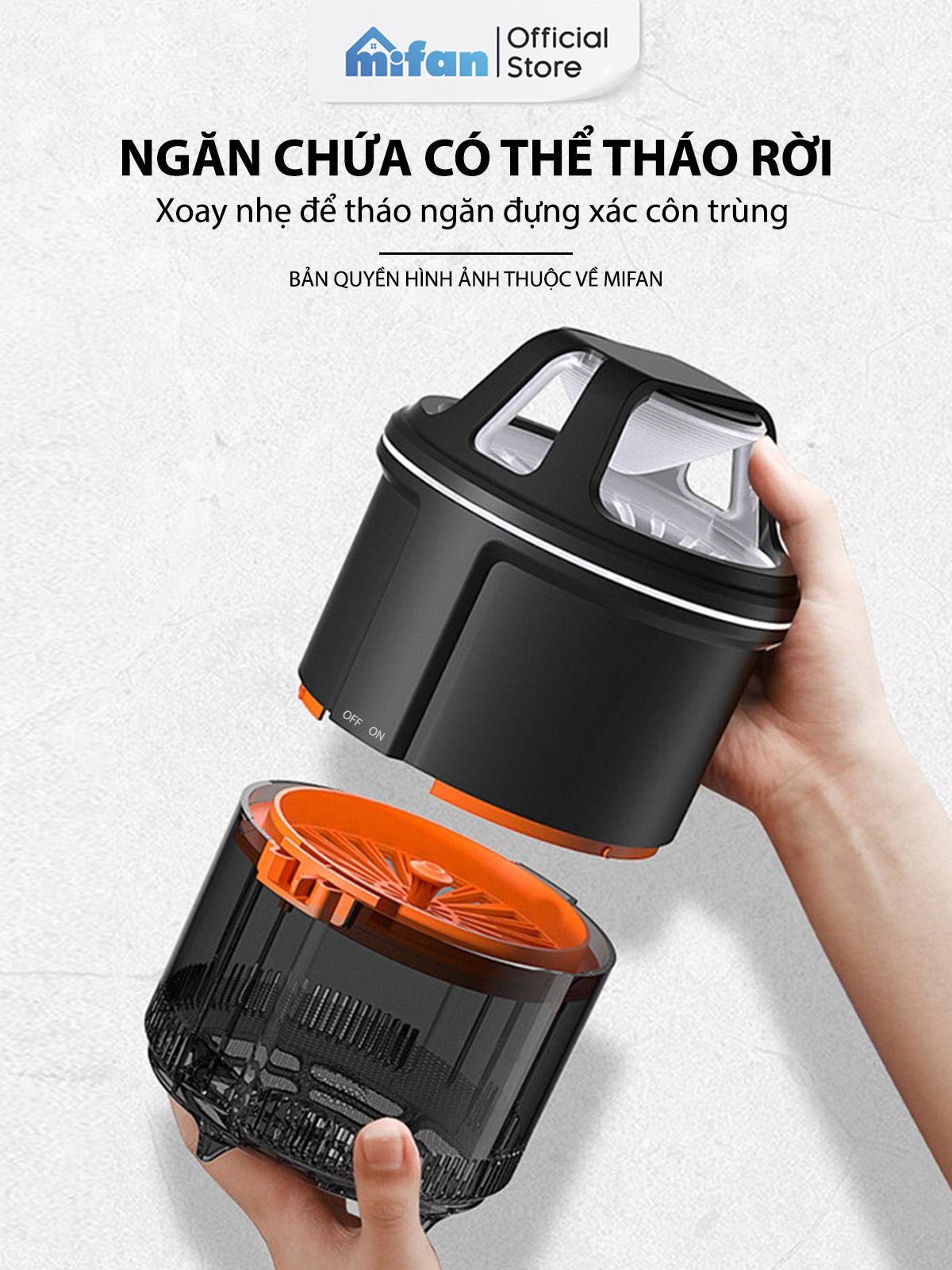 Đèn bắt muỗi MIFAN - khay chứa