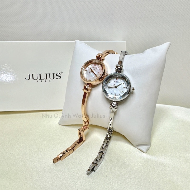 Đồng hồ nữ Julius JA-878 mặt nhỏ màu vàng hồng