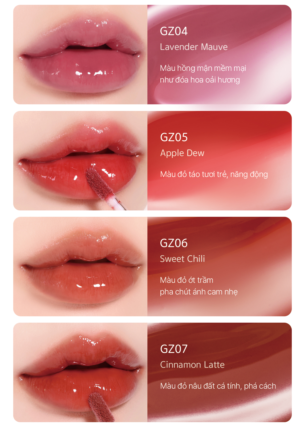 Mô tả Son Bóng Black Rouge Chewy Lip Glaze 32.8g - 5