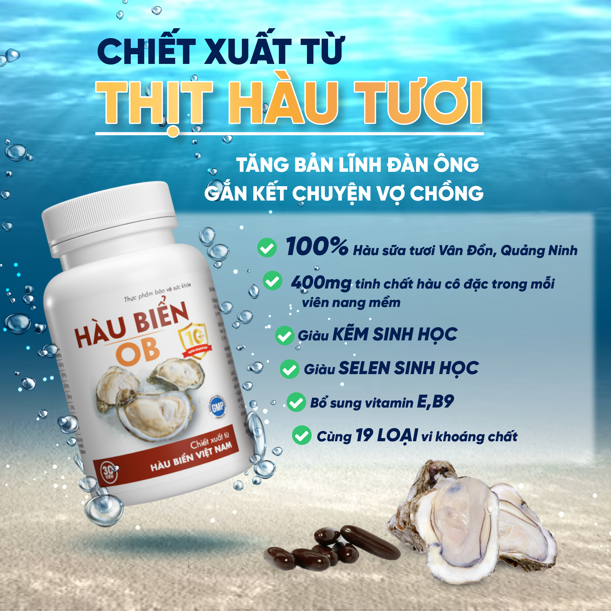 Mô tả Tinh Chất Hàu Biển OB Tăng Cường Sinh Lý Nam, Hỗ Trợ Sức Khỏe Nam Giới ( Hộp 30v) Grow green az - 2
