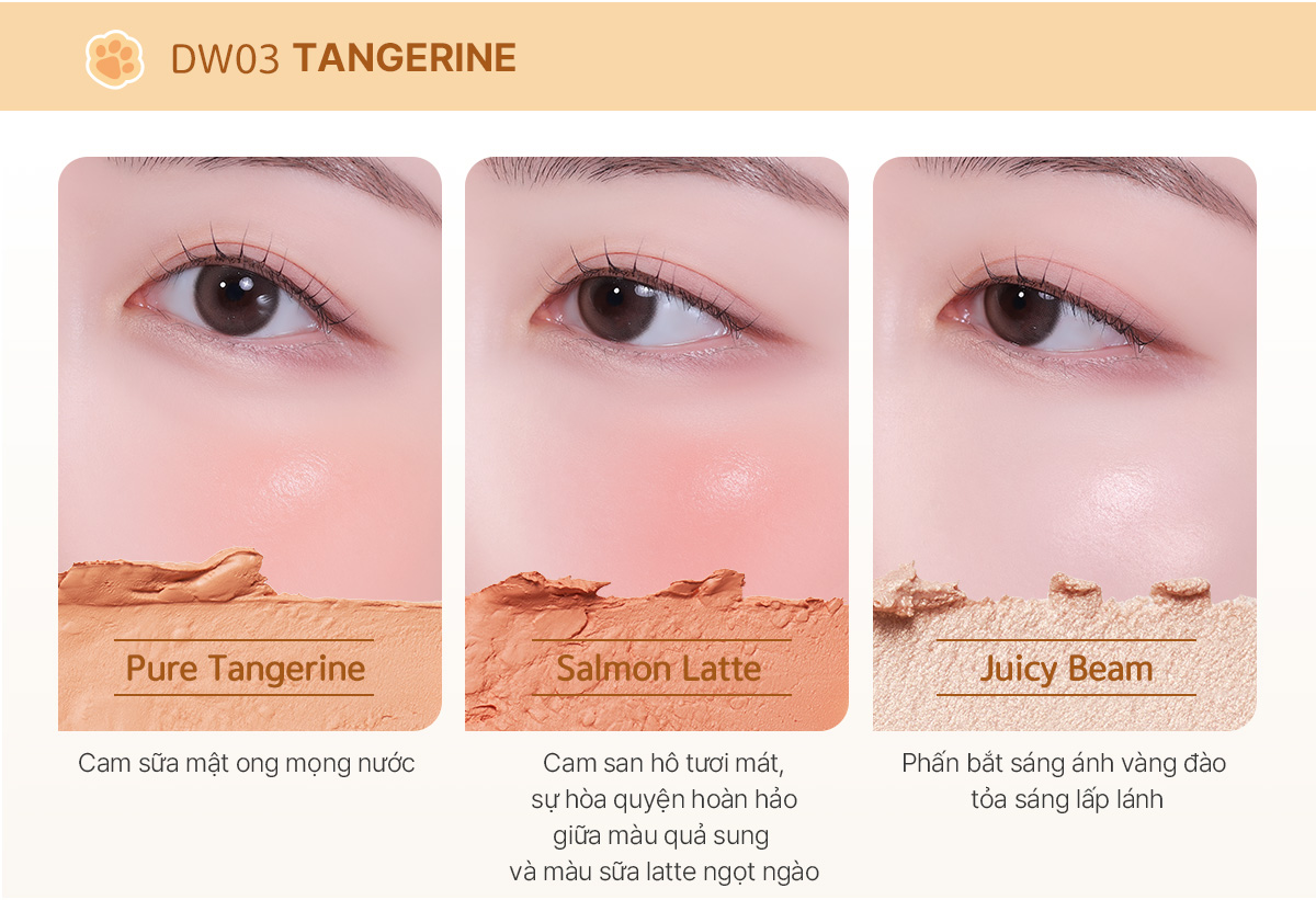 Mô tả Má Hồng Kem Kèm Highlight Black Rouge Dewy Whip Cheek And Beam 75.1g - 7