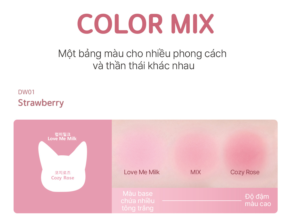Mô tả Má Hồng Kem Kèm Highlight Black Rouge Dewy Whip Cheek And Beam 75.1g - 9