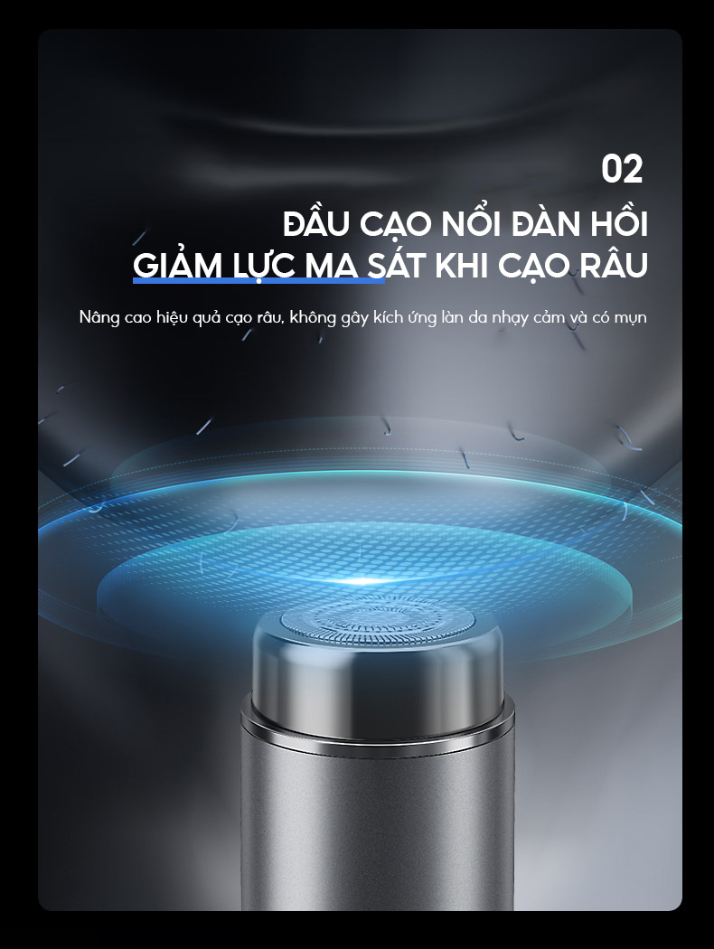 Mô tả Máy cạo râu mini Enchen Z3 lưỡi dao 3 vòng tự mài, chống kẹt râu, pin dùng đến 3 tháng - BH 6 tháng - 6