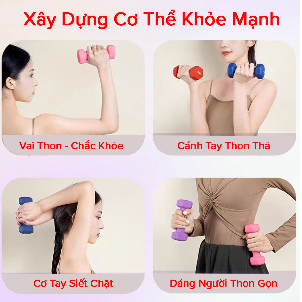 Mô tả Tạ Nhựa Cao Su Cao Cấp 1kg, 2kg, 3kg, 0.5kg – Tạ Tay Tập Gym, Yoga, Boxing Cho Nam Nữ Trẻ Em Chính Hãng Amalife - 6