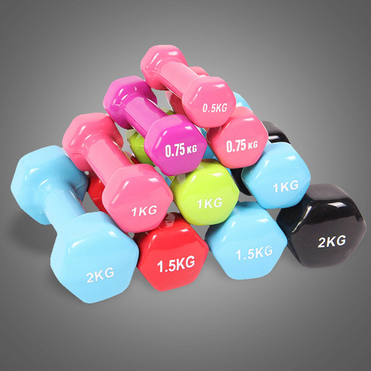 Mô tả Tạ Tay Tập Gym Yoga Boxing Thể Dục Tại Nhà 0,5kg 1kg 1,5kg 2kg Lõi Gang Bọc Cao Su Nhựa Chống Xước Vỡ Sàn Nhà - Amalife - 8