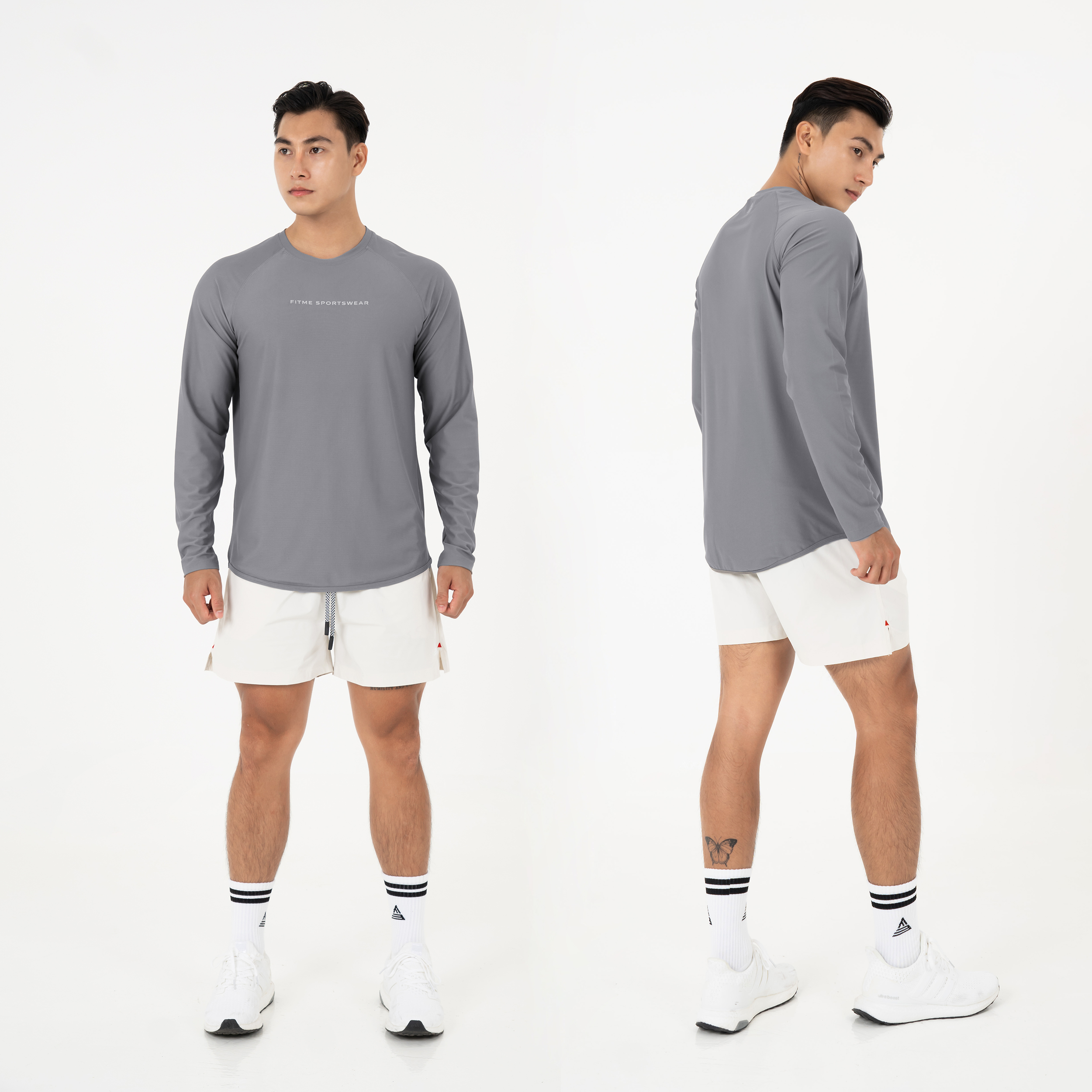 Mô tả Áo tập gym nam tay dài Fitme Performance 2.0 form oversize thể thao co giãn 4 chiều, hỗ trợ boxing chạy bộ AOTD01 - 6
