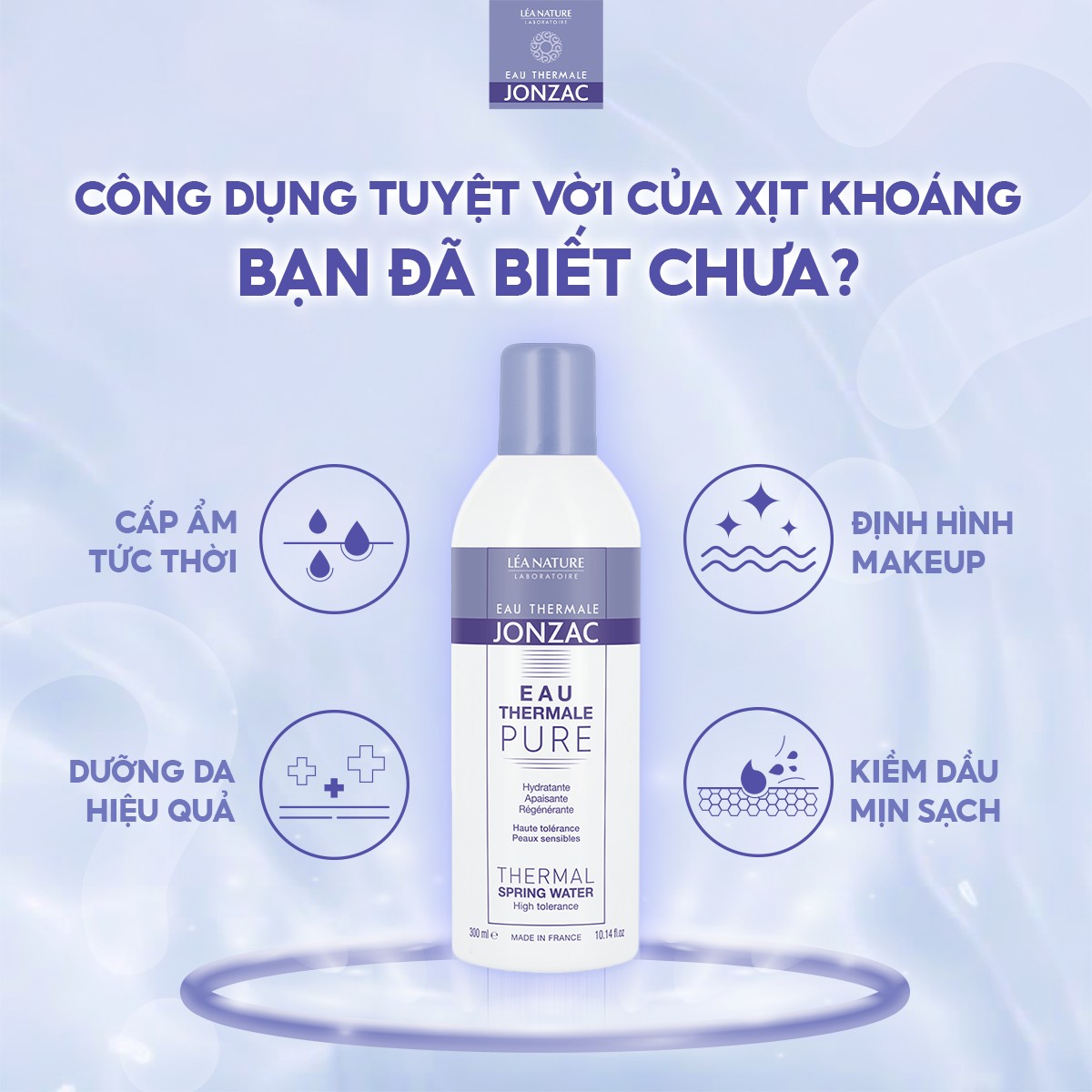 Mô tả Xịt Khoáng Vô Trùng Jonzac - Cấp Ẩm Và Nuôi Dưỡng Da 300ml - 1