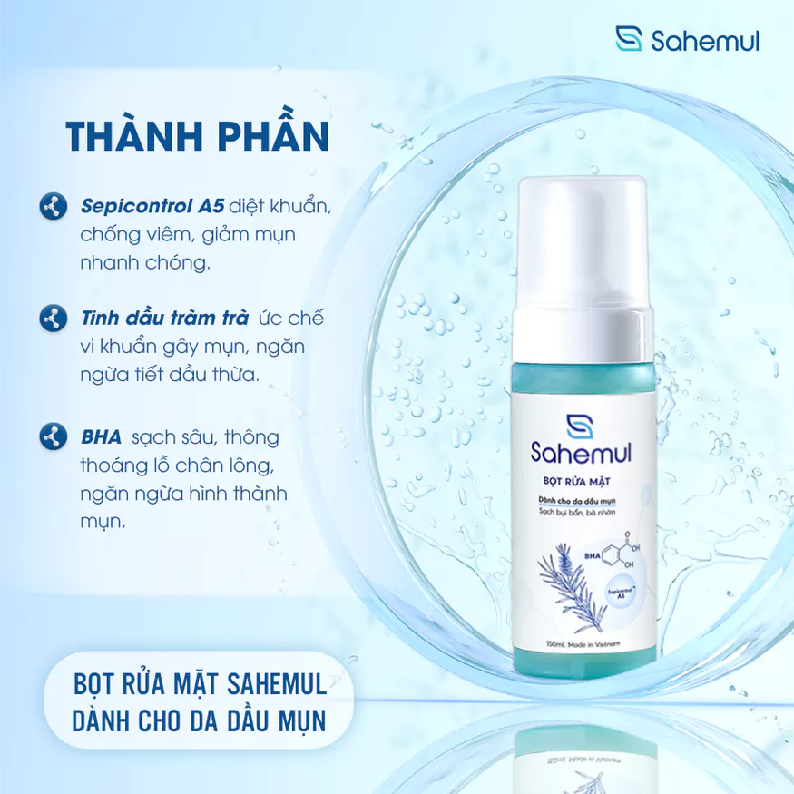 Thành phần Bọt rửa mặt Sahemul