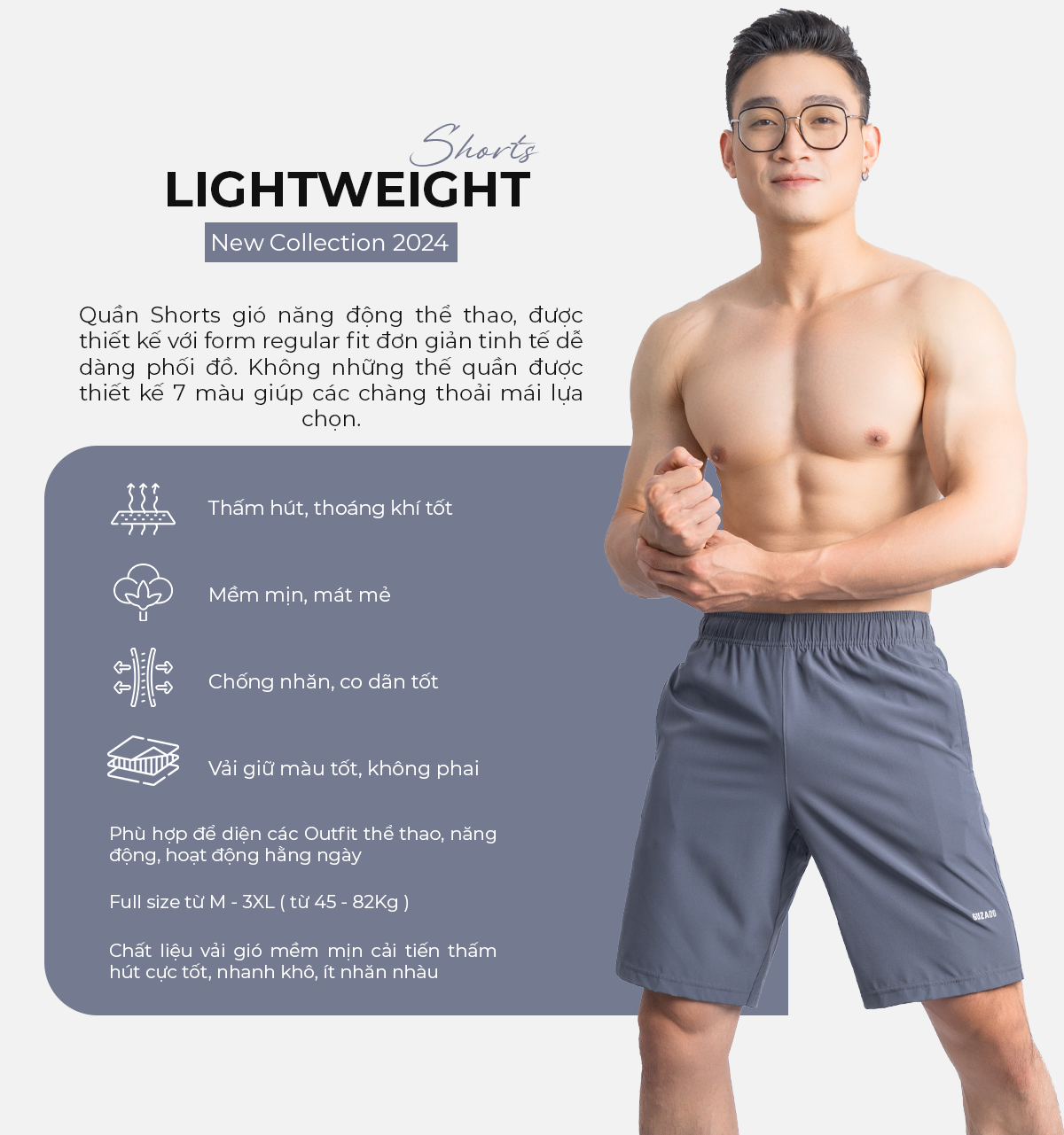 Combo 2 Quần Đùi Nam Thể Thao Guzado
