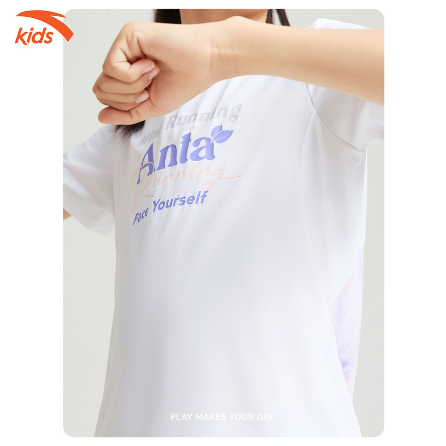 Áo Phông Thể Thao Bé Gái Anta Kids Running 3624B5110