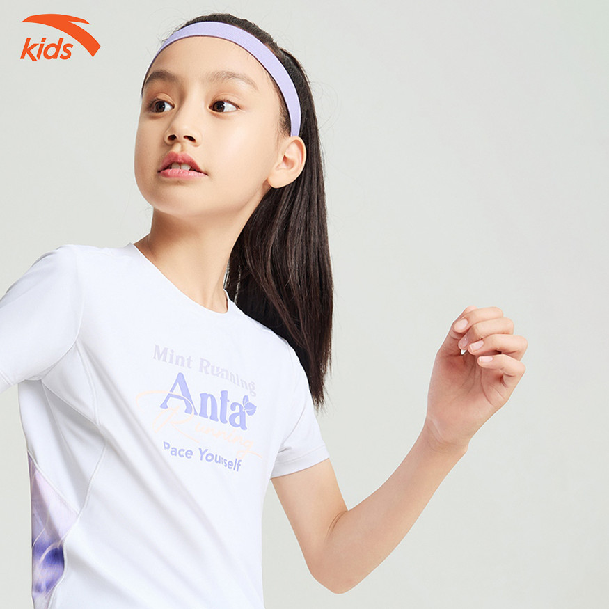 Áo Phông Thể Thể Thao Bé Gái Anta Kids Running 3624B5110