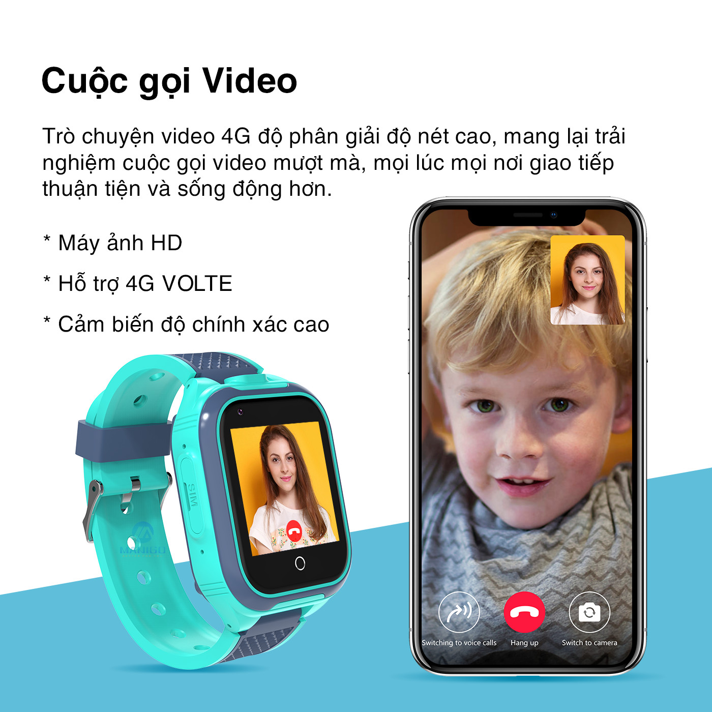 Mô tả Đồng hồ thông minh trẻ em định vị Valdus MODEL VT Kid 4G watch video call chính hãng bảo hành 1năm - 5