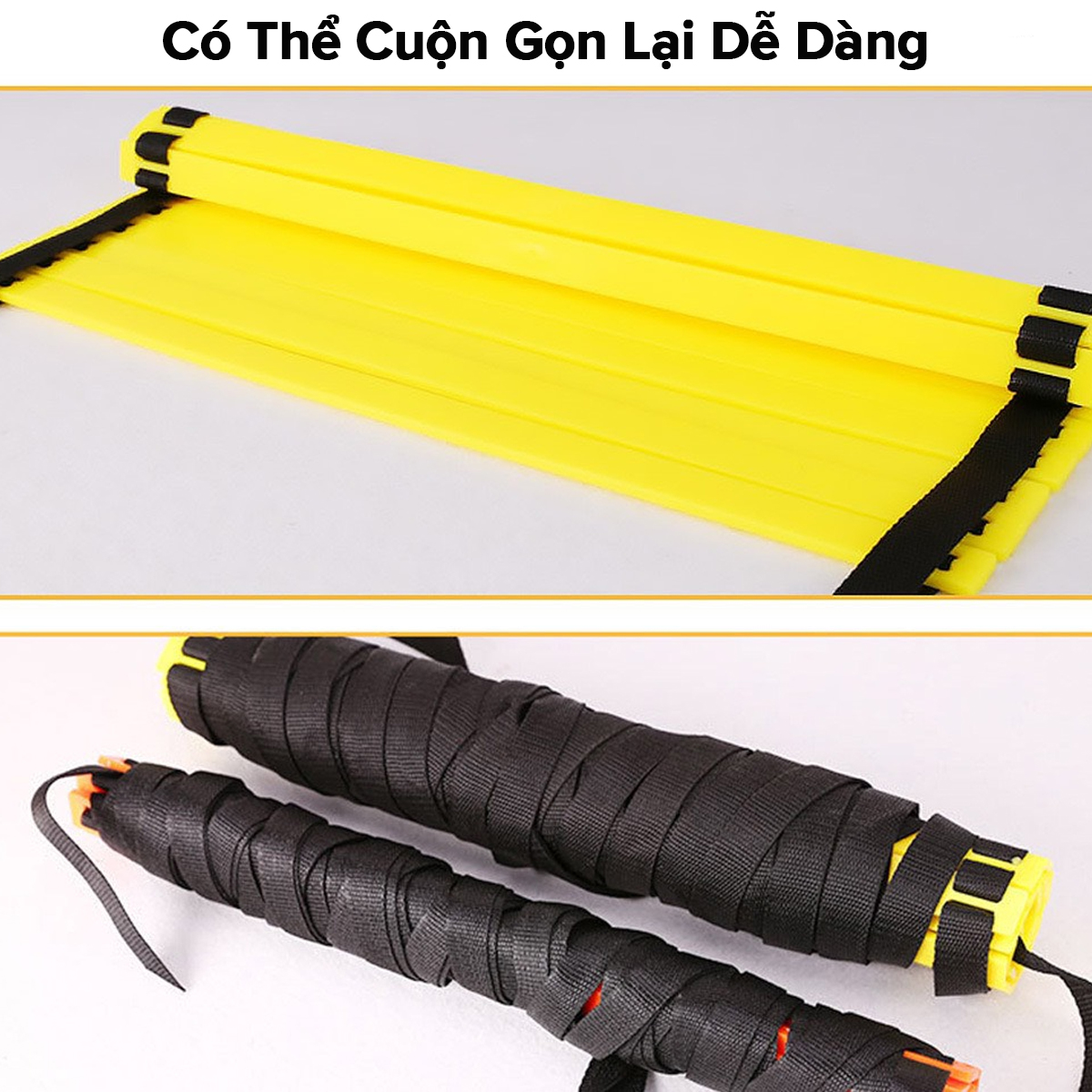 Mô tả Thang Dây Tập Luyện Thể Thao Thể Lực Tốc Độ - Thang Dây Tập Đá Bóng Đá Banh, Võ Thuật Gym Dài 3m – 6m Chính Hãng Amalife - 2