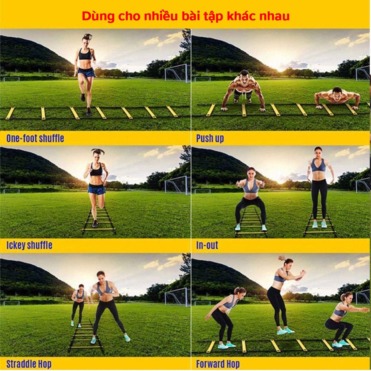 Mô tả Thang Dây Tập Luyện Thể Thao Thể Lực Tốc Độ - Thang Dây Tập Đá Bóng Đá Banh, Võ Thuật Gym Dài 3m – 6m Chính Hãng Amalife - 8