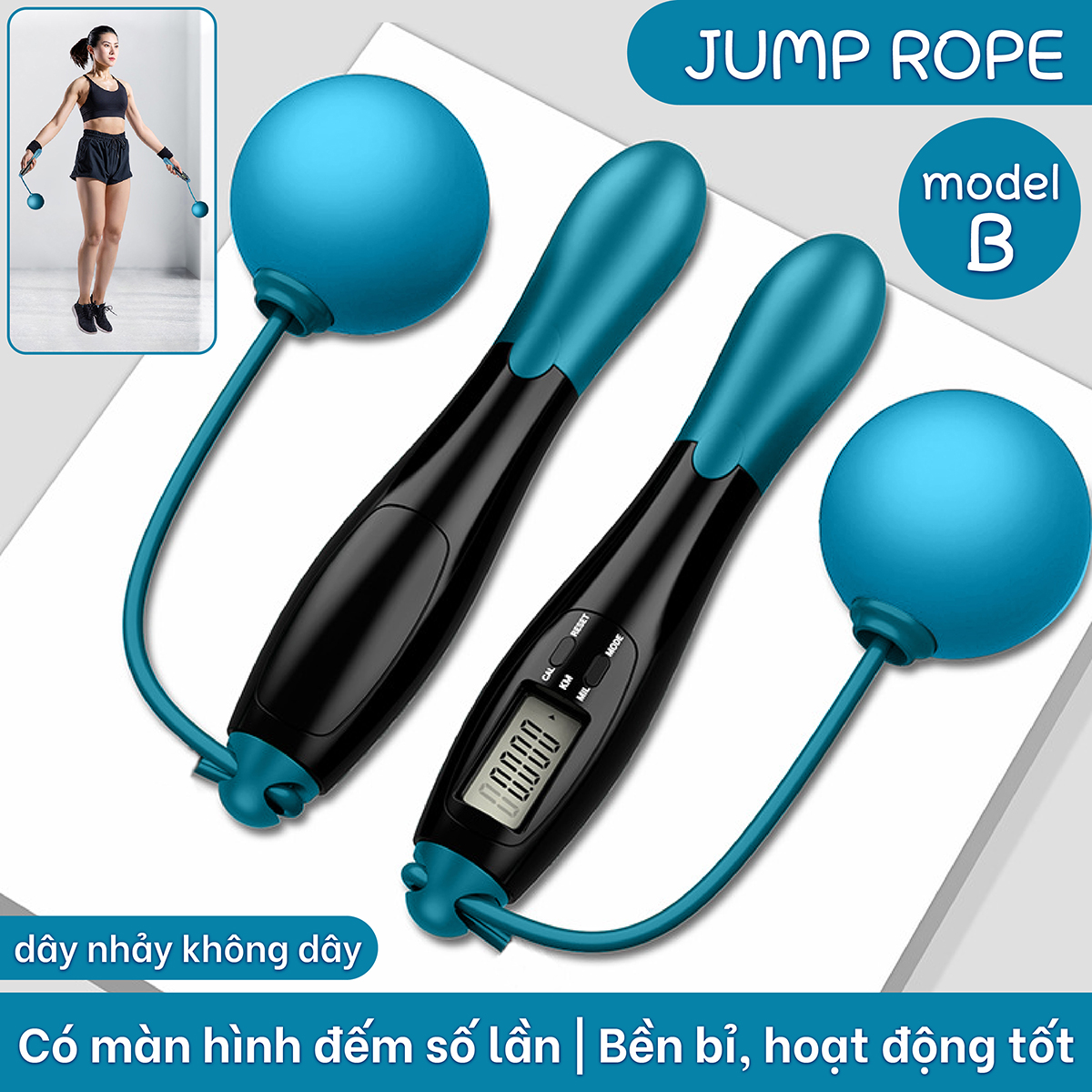 Mô tả Dây Nhảy Thể Lực XANH Đàn Hồi BG Chính Hãng, Hỗ Trợ Luyện Tập Thể Dục, Thể Thao Tiện Lợi Tại Nhà - 7