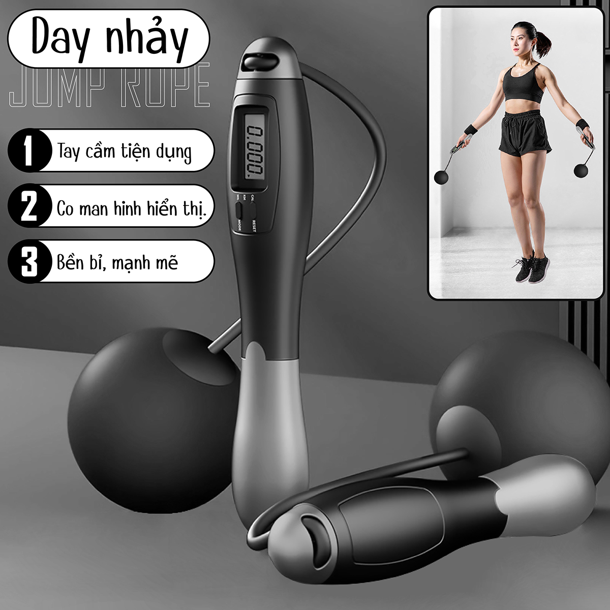 Mô tả Dây Nhảy Thể Lực XANH Đàn Hồi BG Chính Hãng, Hỗ Trợ Luyện Tập Thể Dục, Thể Thao Tiện Lợi Tại Nhà - 12