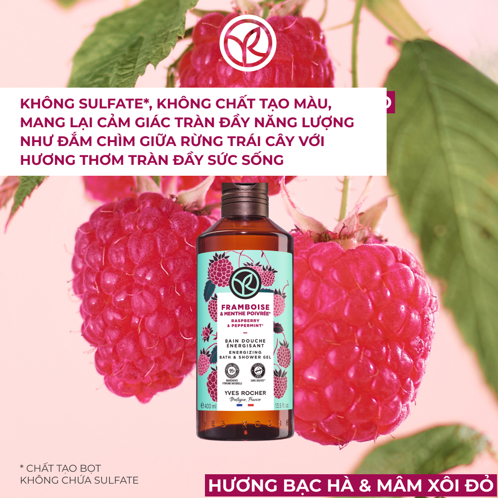 Sữa tắm Yves Rocher Hương Mâm Xôi Đỏ