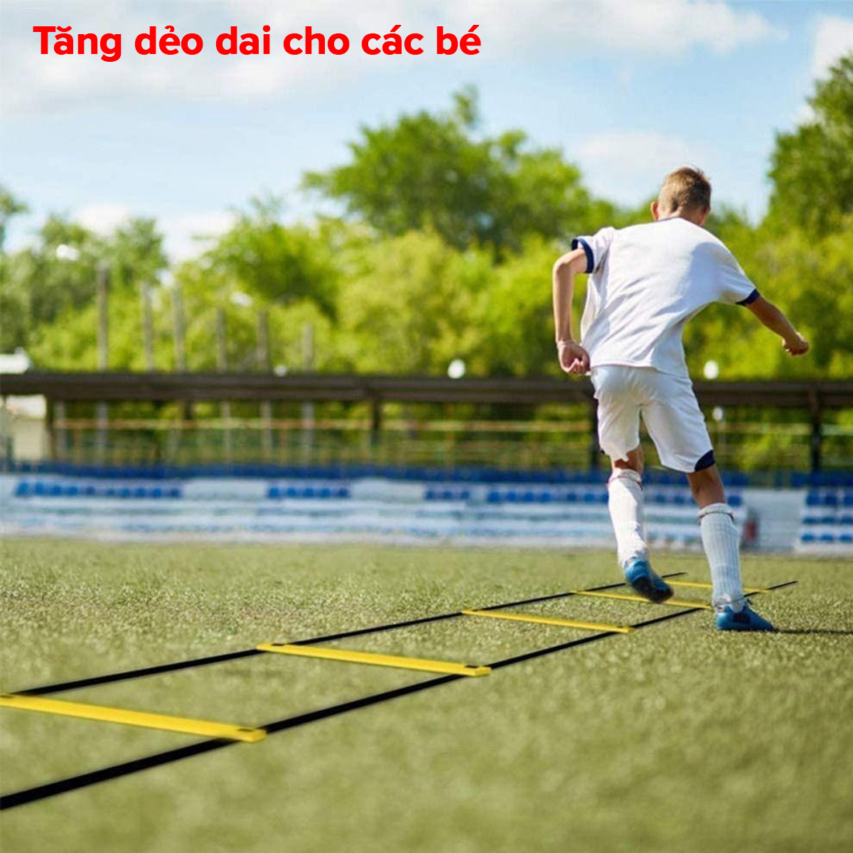 Mô tả Thang Dây Chơi Thể Thao Dài 3m 6m Nối Dài Thêm, Thang Dây Tập Đá Bóng Tập Thể Lực, Võ Thuật, Gym Chính Hãng Amalife - 4