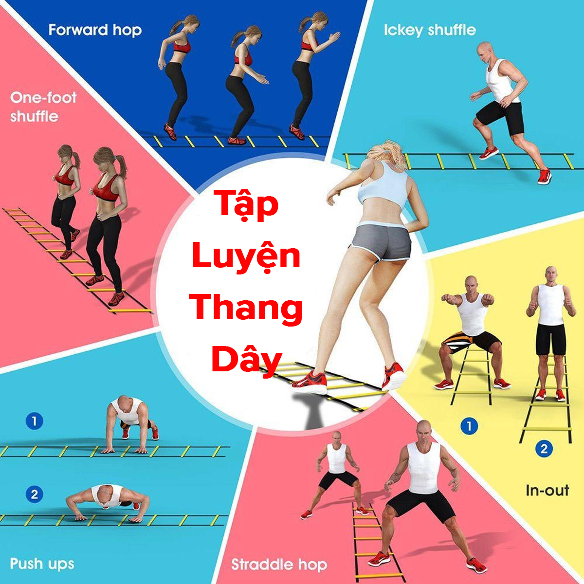 Mô tả Thang Dây Chơi Thể Thao Dài 3m 6m Nối Dài Thêm, Thang Dây Tập Đá Bóng Tập Thể Lực, Võ Thuật, Gym Chính Hãng Amalife - 5