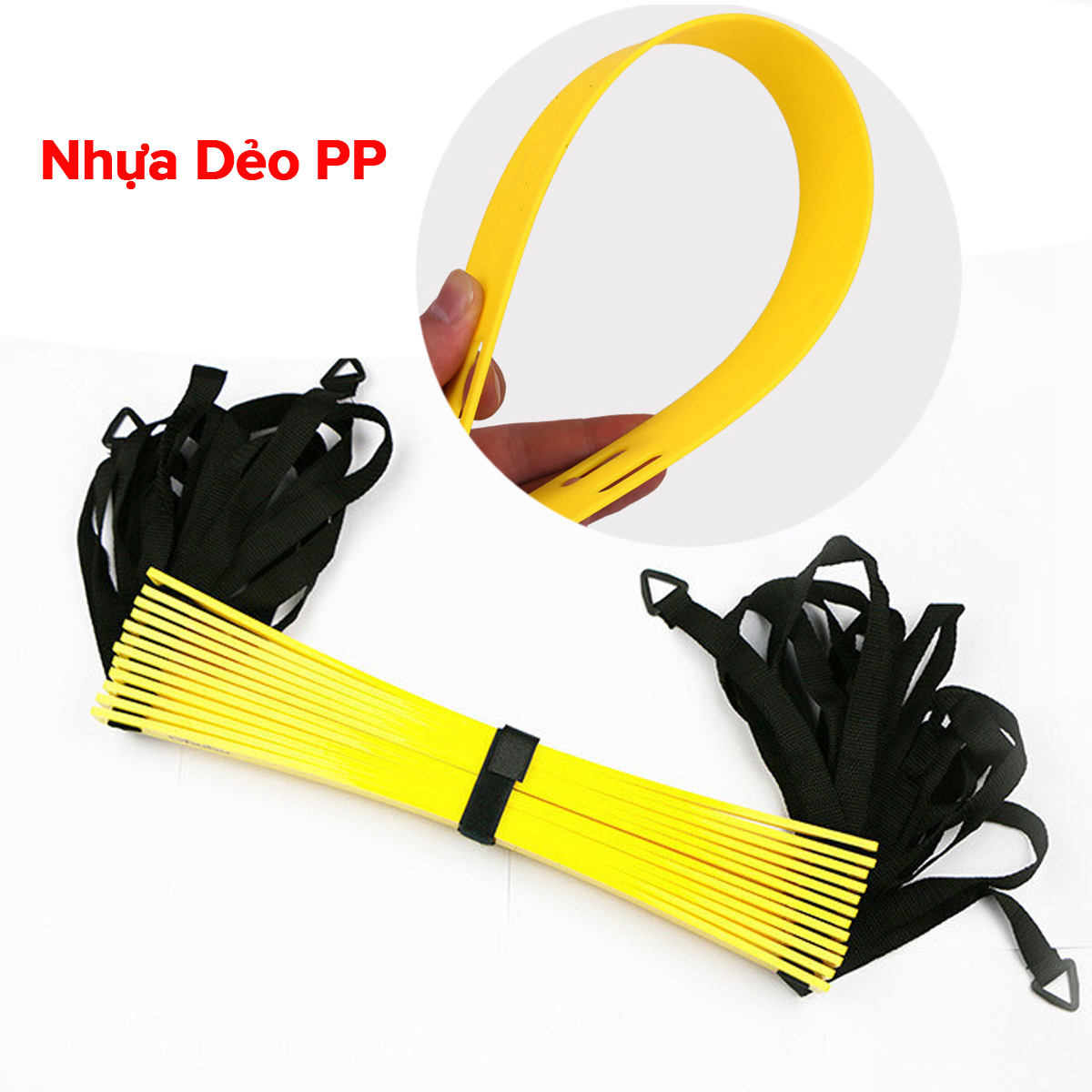 Mô tả Thang Dây Chơi Thể Thao Dài 3m 6m Nối Dài Thêm, Thang Dây Tập Đá Bóng Tập Thể Lực, Võ Thuật, Gym Chính Hãng Amalife - 9