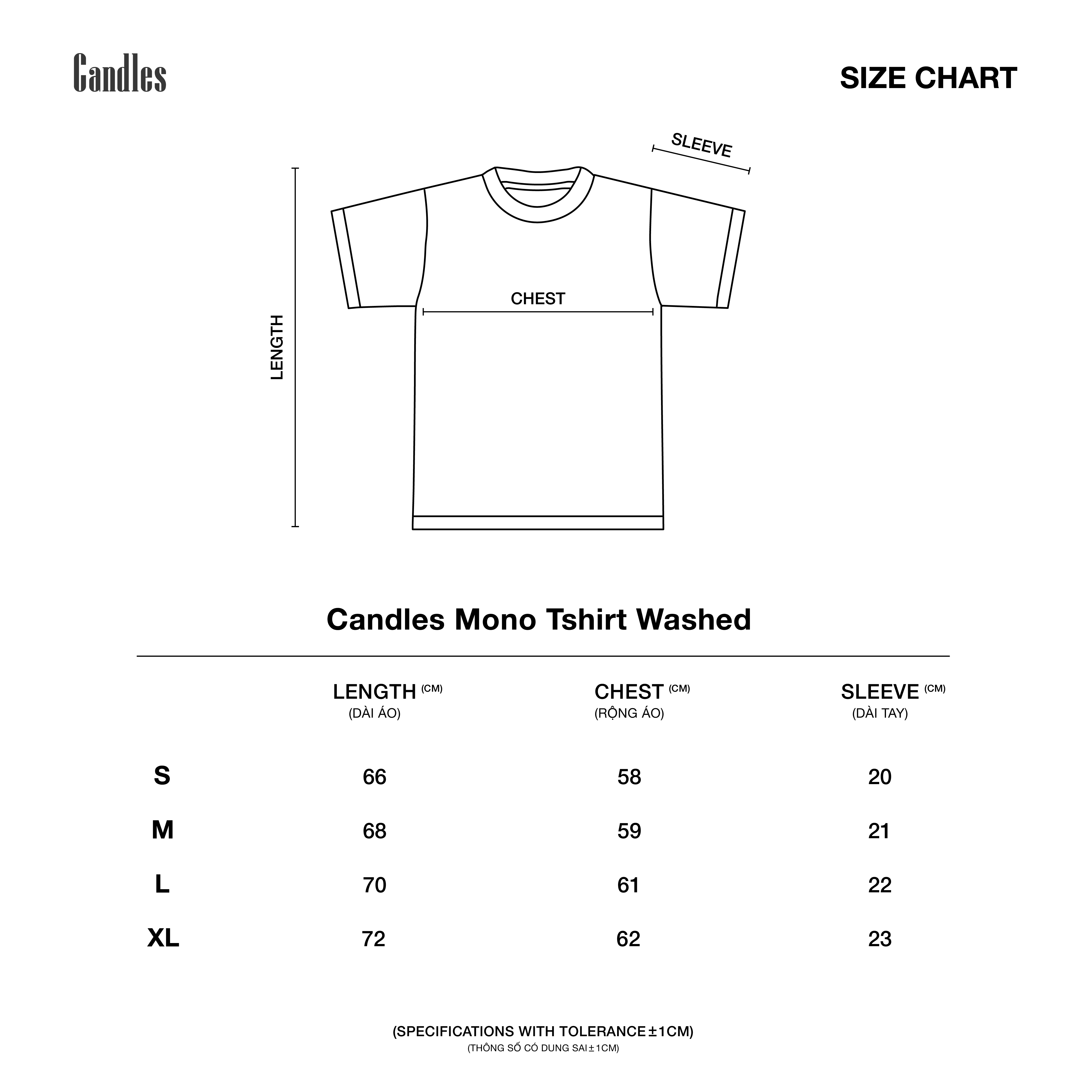 Mô tả Áo Thun Candles Mono Oversize Tee Unisex - 5