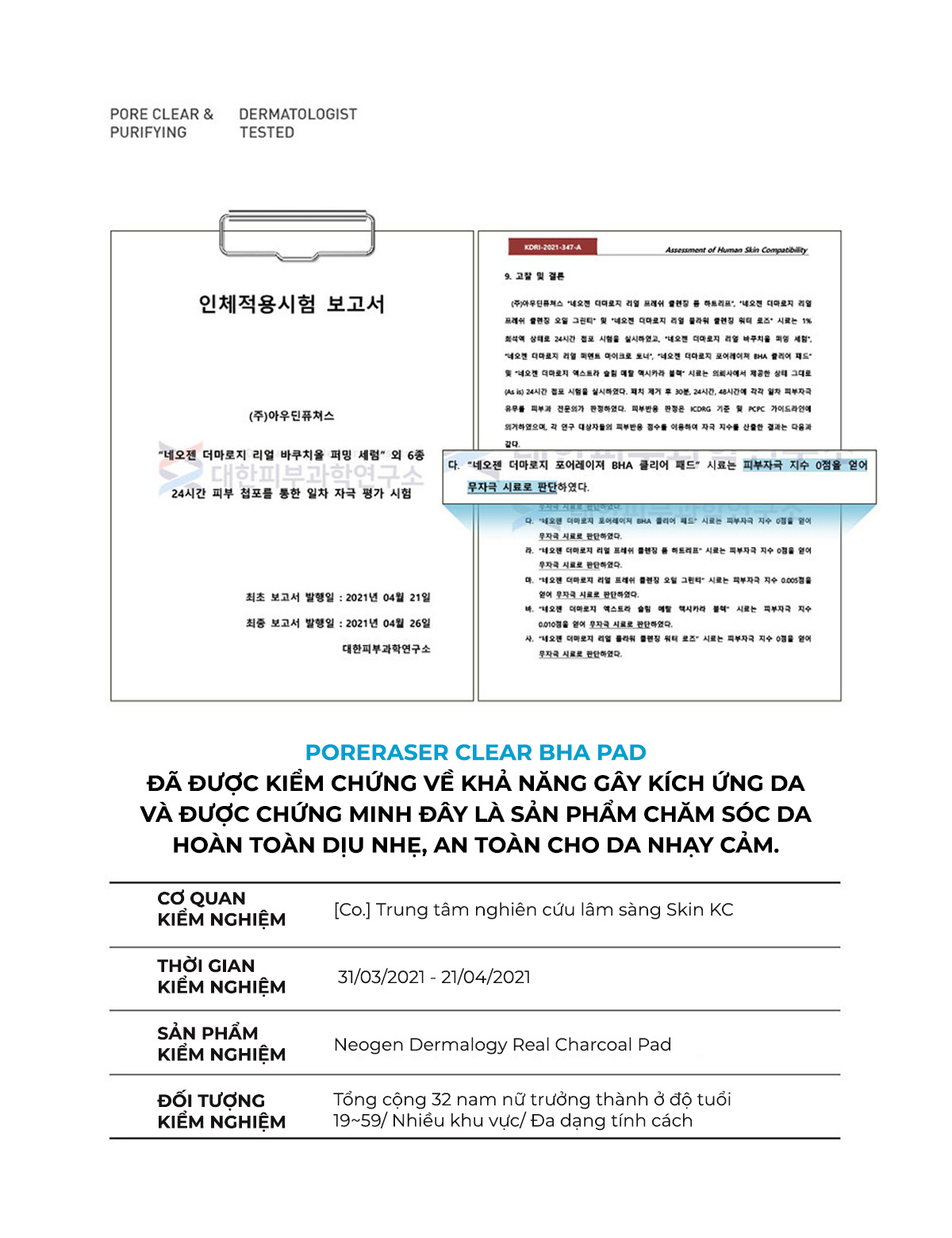 Mô tả Toner Pad Giảm Mụn, Thu Nhỏ Lỗ Chân Lông Neogen Dermalogy Poreraser Clear BHA Pad 90 miếng - 2