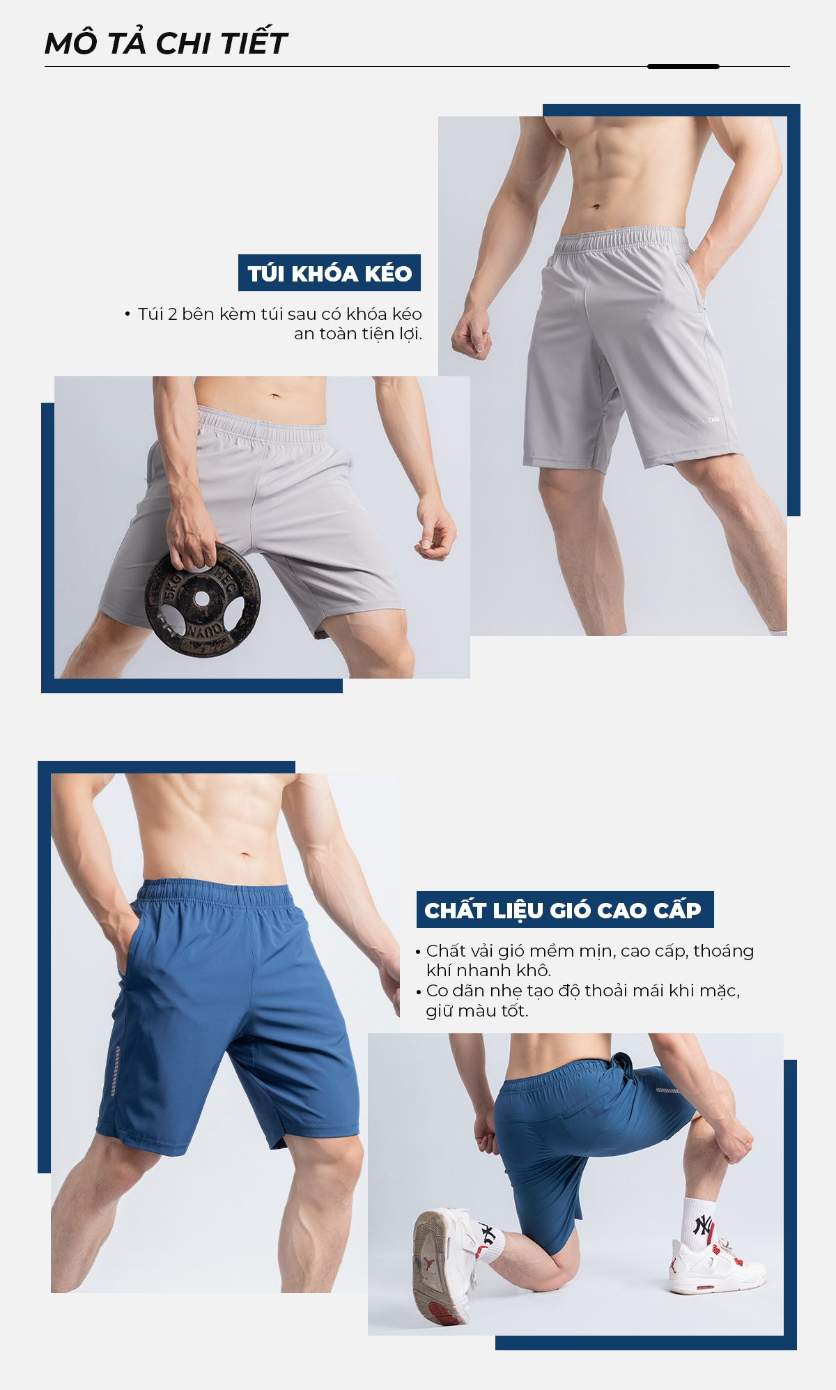 Mẫu mặc quần đùi Guzado