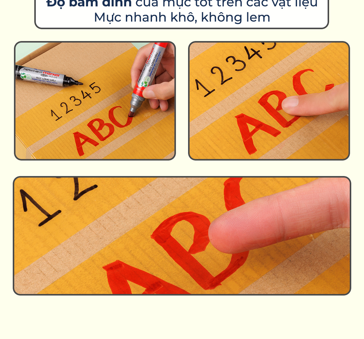 Mô tả Combo 5/10/20 Bút lông dầu 2 đầu bút Thiên Long PM-09, mực đạt tiêu chuẩn Châu Âu, bám dính tốt trên nhiều vật liệu - 12