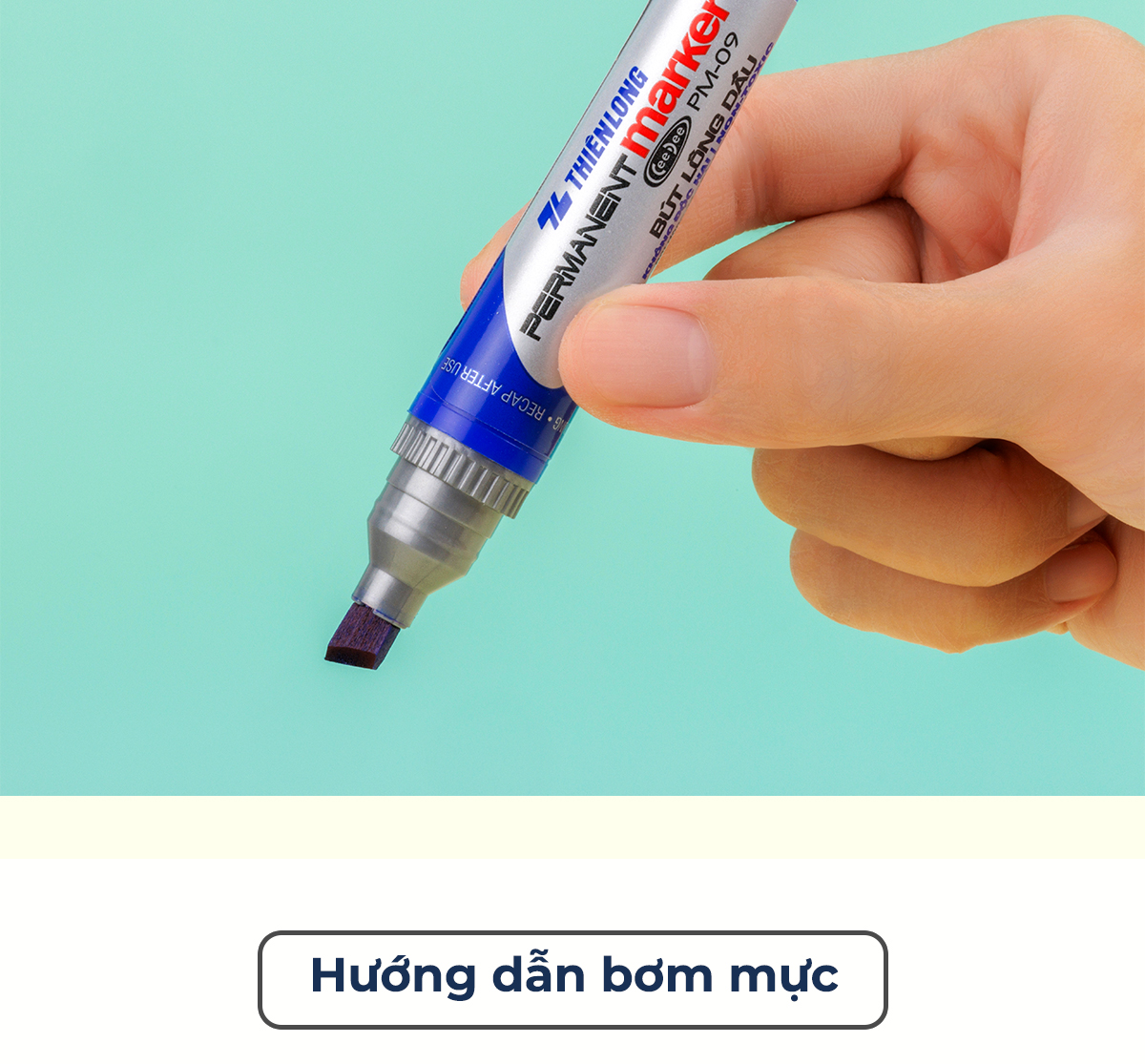 Mô tả Combo 5/10/20 Bút lông dầu 2 đầu bút Thiên Long PM-09, mực đạt tiêu chuẩn Châu Âu, bám dính tốt trên nhiều vật liệu - 10