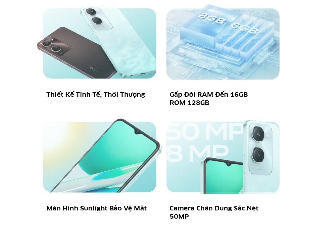 Mô tả Điện thoại vivo Y18s (6GB+128GB) - Hàng chính hãng - 1 đổi 1 tháng đầu tiên - Bảo hành kỹ thuật 12 tháng - 1