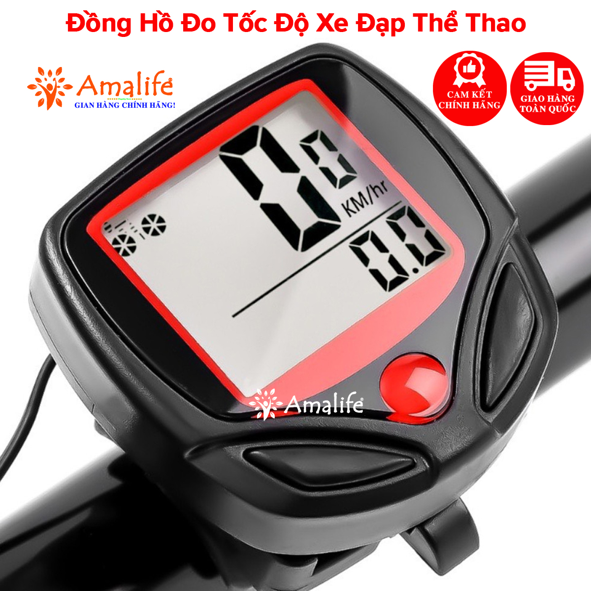 Mô tả Đồng Hồ Đo Tốc Độ Chính Xác Cho Xe Đạp Thể Thao Siêu Rẻ Chống Nước Tuyệt Đối – Mã 01 Tiếng Anh Chính Hãng Amalife - 1