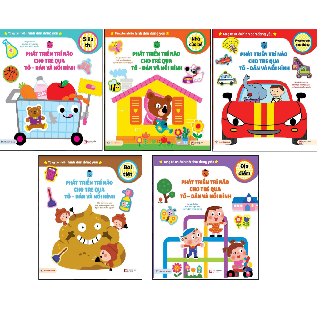 Mô tả Sách - Bộ sách Phát triển trí não cho trẻ qua Tô - Dán và Nối Hình (Tân Việt Books) - 5