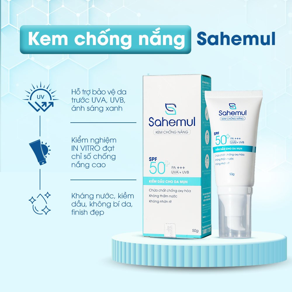Kem Chống Nắng Kiềm Dầu Sahemul