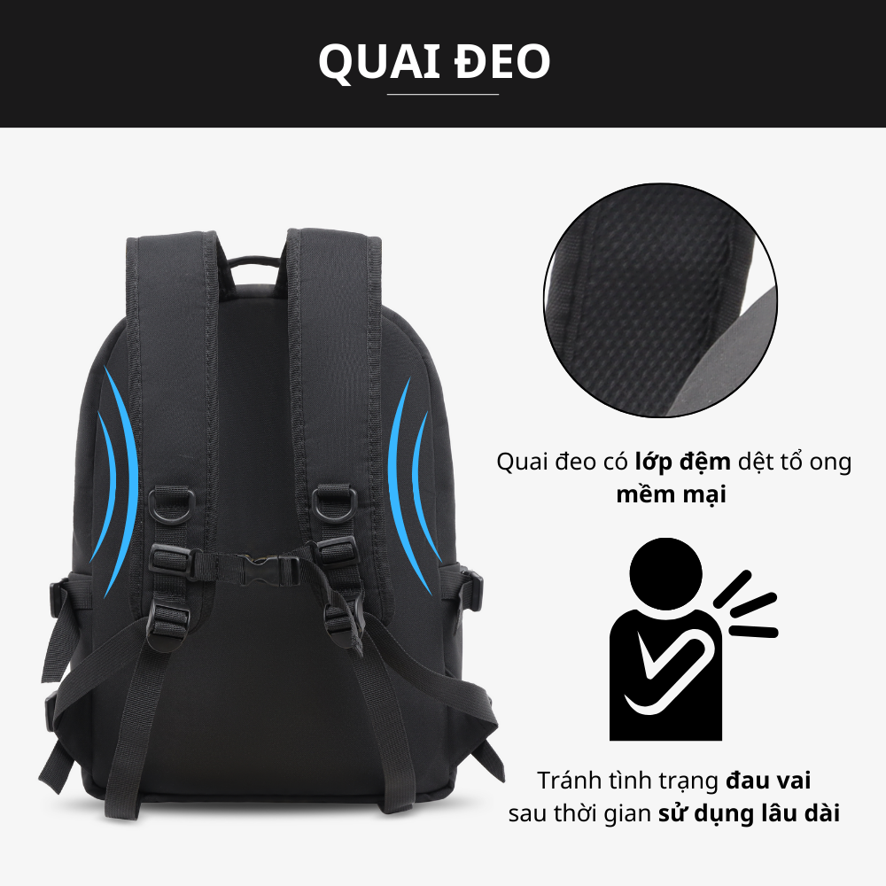 Mô tả Balo Ulzzang Thời Trang LAZA Geness Backpack 468 - Phù Hợp Laptop 15.6 Inch - 5