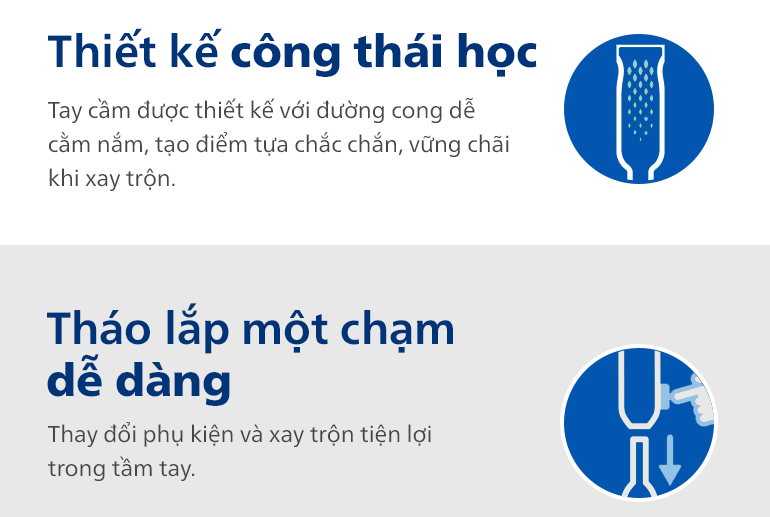 Mô tả Máy xay cầm tay PHILIPS Promix HR2531 /00 650W thanh tay nhựa - Hàng Chính Hãng - 5