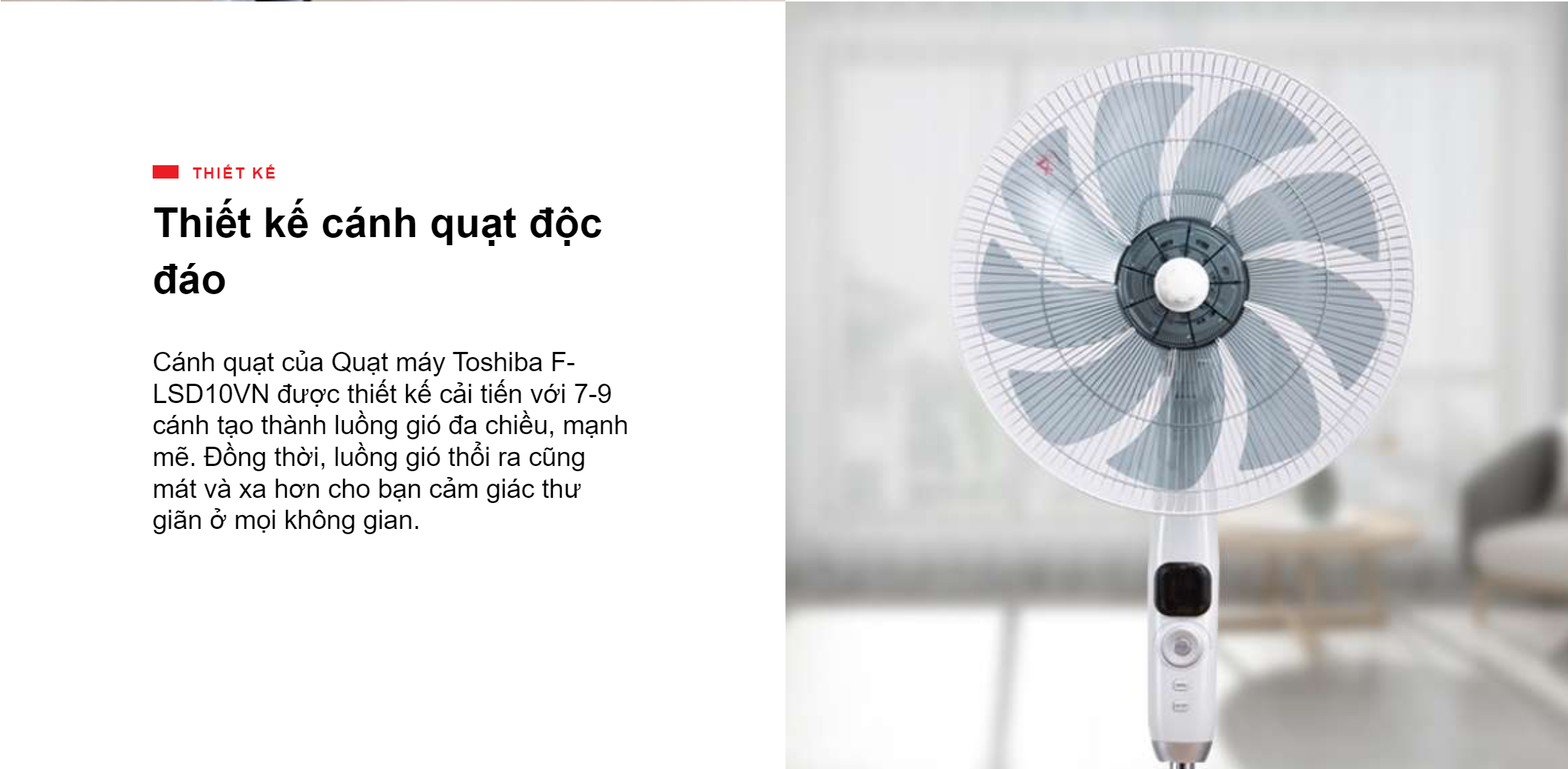 Mô tả Quạt đứng Toshiba F-LSD10(W)VN DC Inverter Tiết Kiệm Điện - Bảo hành 12 tháng - 3