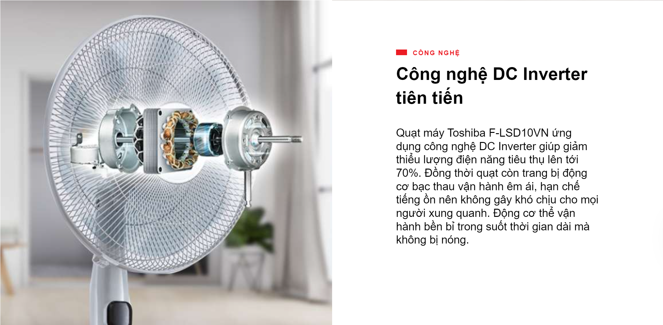 Mô tả Quạt đứng Toshiba F-LSD10(W)VN DC Inverter Tiết Kiệm Điện - Bảo hành 12 tháng - 6