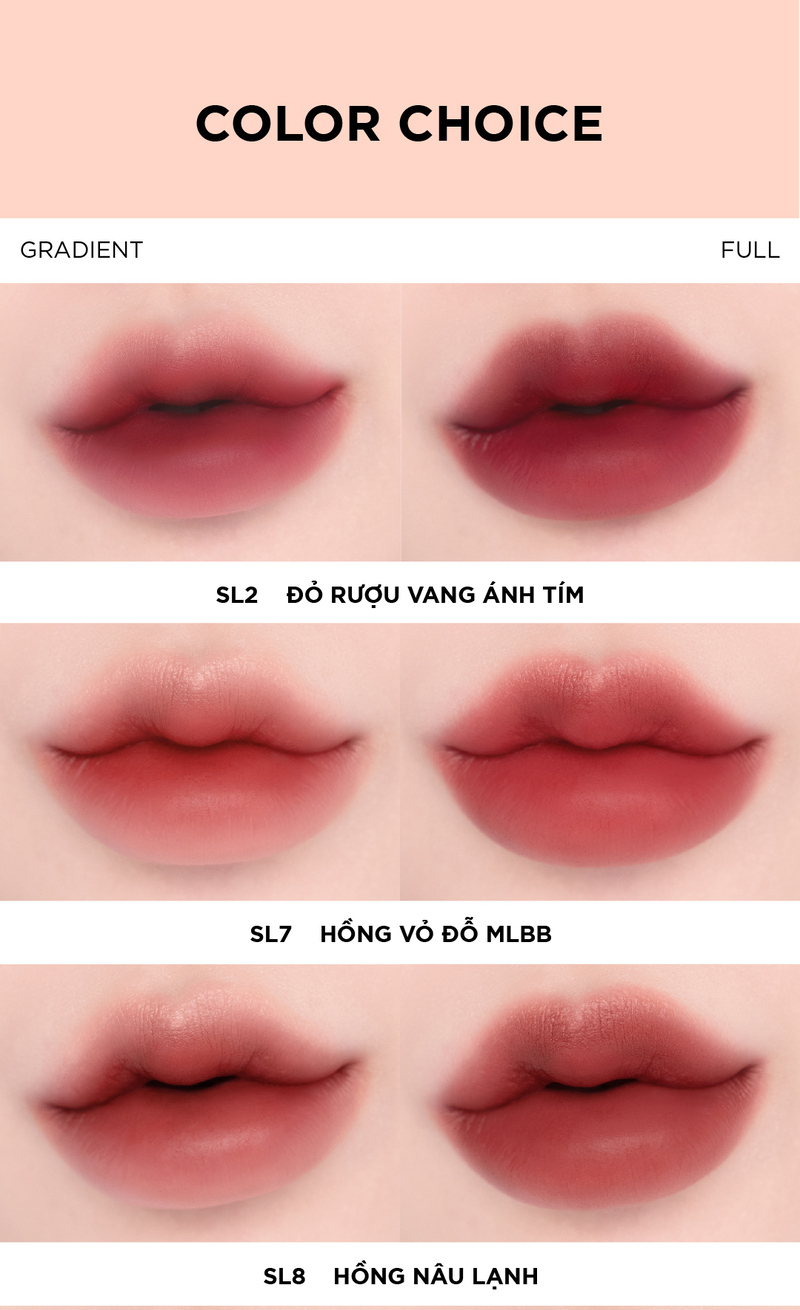 Mô tả [New - Ver 3] Son Kem Siêu Lì, Siêu Mịn Môi Hàn Quốc Merzy Soft Touch Lip Tint 3g - 5