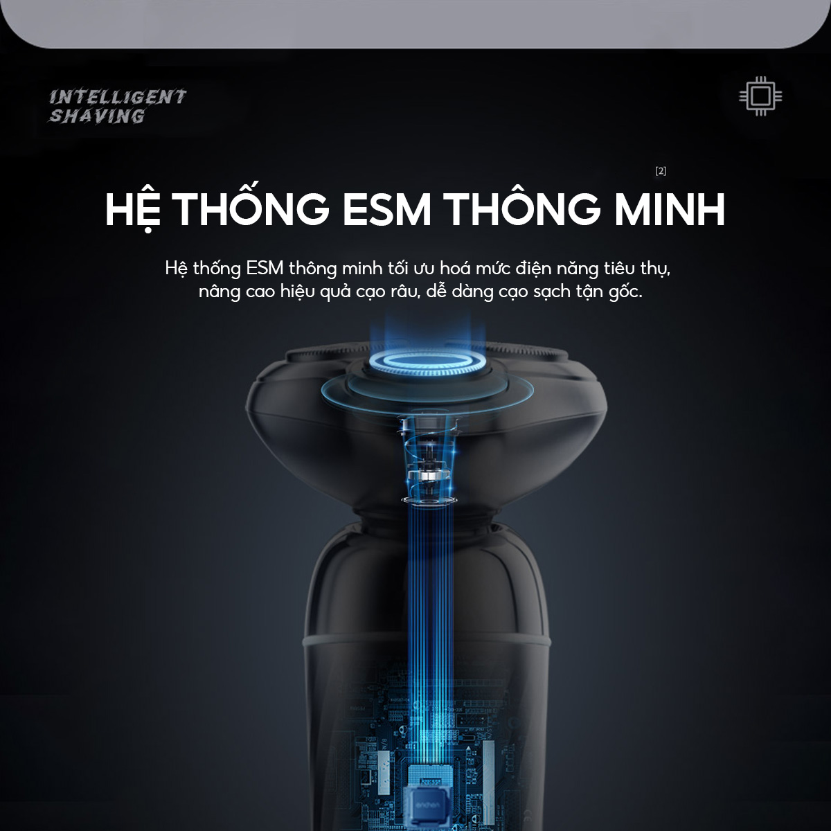 Mô tả Máy cạo râu Enchen X7 đầu cắt 3D chống nước IPX7, lưỡi dao tự mài, pin chờ 90 ngày - BH 6 tháng - 10
