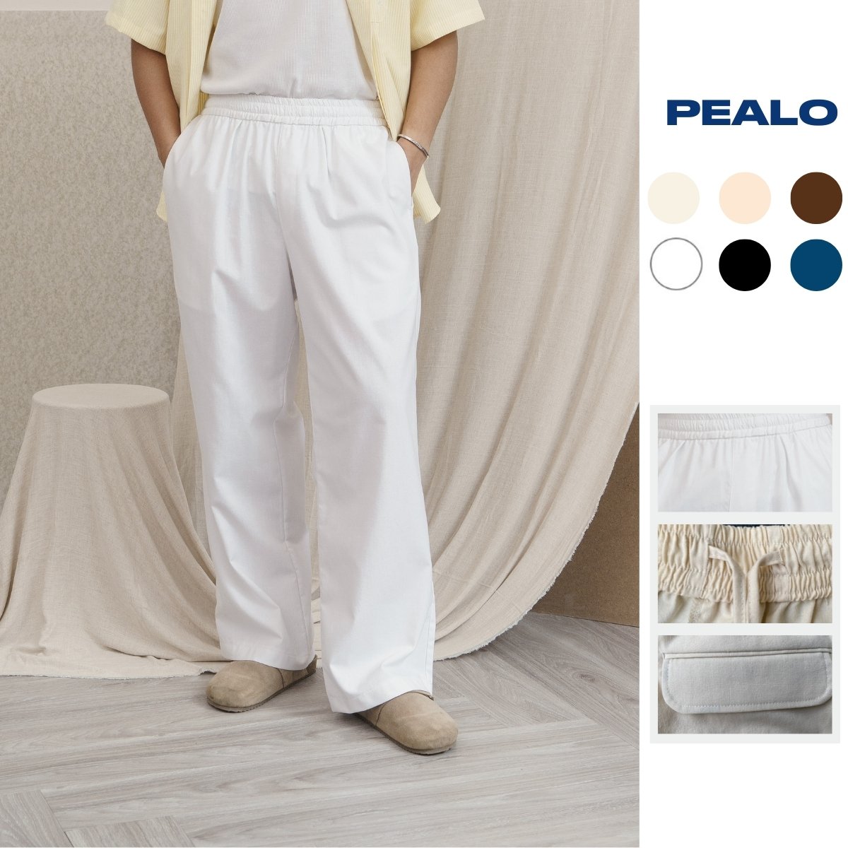 Mô tả Quần Linen PEALO ống suông ver2 thời trang cao cấp - 1