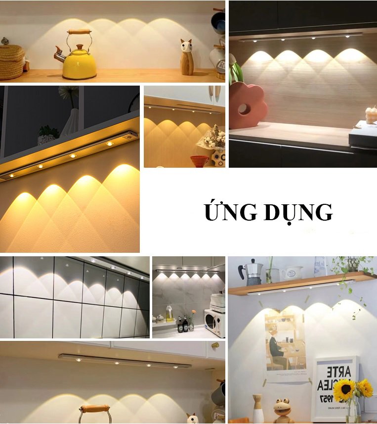 Mô tả Thanh Led Dán Tủ Energy Green Lighting Cảm Biến L1601 - (20-30-40cm) - Dán Tường - Hầm Cầu Thang - 9